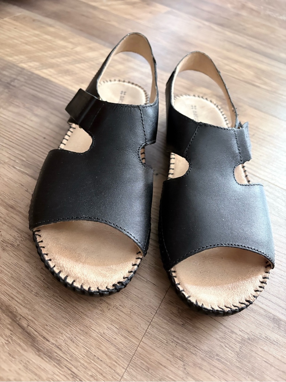 Naturalizer Black Open-Toe Slingback Sandals